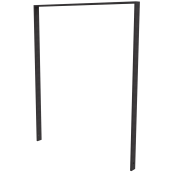 Lean-on hoop of flat bar steel | 50 x 12 mm | without cross bar | total width: 1000 mm | hot-dip galvanized and coated DB 703
